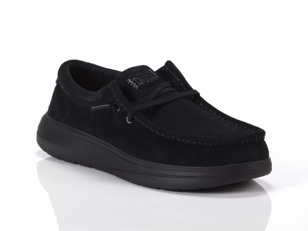 Hey Dude Wally Xtra Suede Black uomo  41975-001