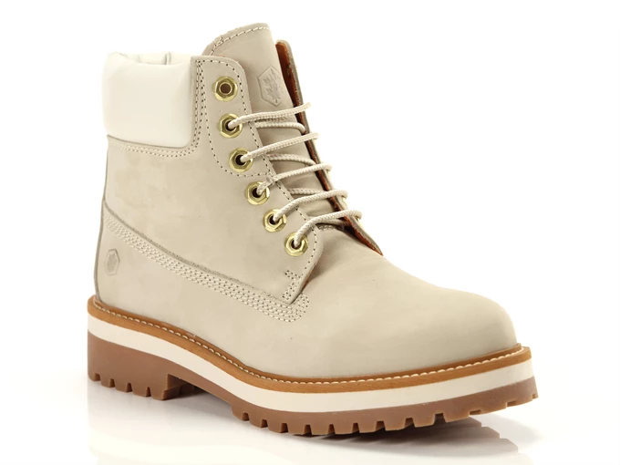 Lumberjack Ankle Boot High Sole Kristy Cream White femme SW50501006 D01M0010