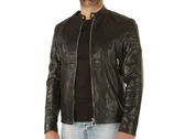 Berna Biker Ecopelle Vintage Nero man 230328-1