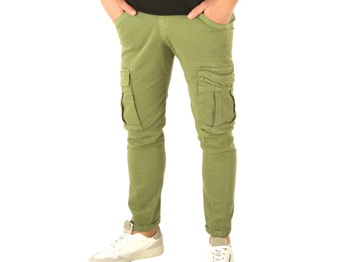 Berna Pantalone Tasconato Verde Pera homme 230363-484