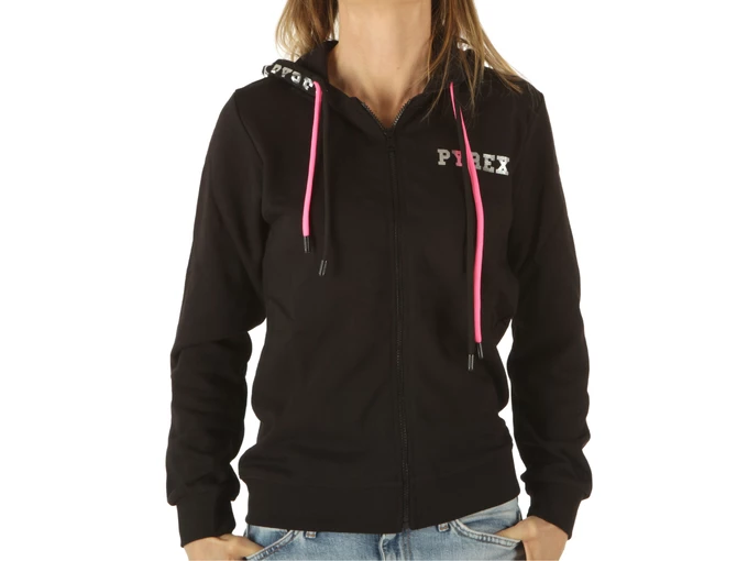 Pyrex Full Zip Donna In Felpa Nero donna  22EPB43215 NER