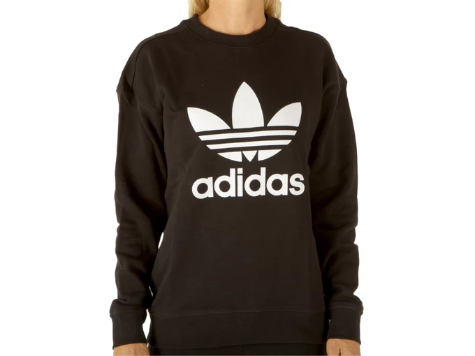 Adidas Trf Crew Sweat Black White donna  FM3272