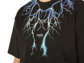 Phobia Archive Black T-Shirt With Blue Grey Lightblue Lightning man