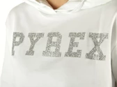 Pyrex Maglia Cappuccio Donna In Felpa Bianco Glitter Argento woman 22EPB40741