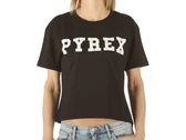 Pyrex Maglia Corta Donna In Jersey Nero Stampa Bianca woman 22EPB34222 NEB