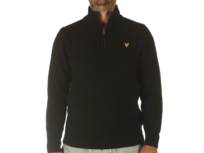 Lyle & Scott Ribbed Quarter Zip Jumper man KN1712V Z865