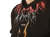 Phobia Archive Black Hoodie With Red Grey Orange Lightning man PH00352REDGROR