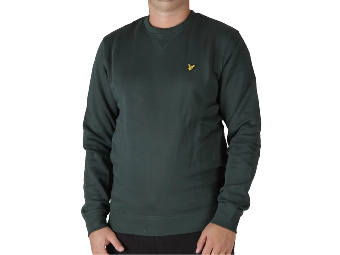 Lyle & Scott Brushed Back Crew Neck Sweatshirt Argyle Teal homme ML1131V X311