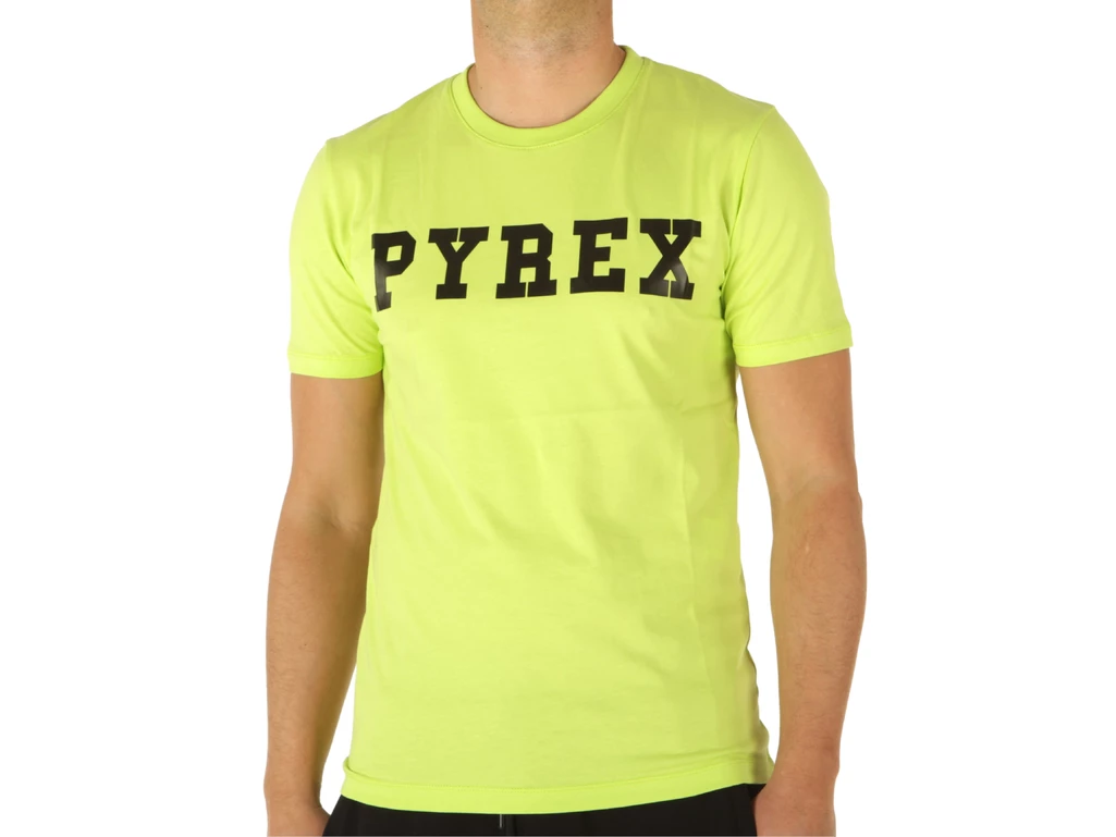 Pyrex T Shirt In Jersey Uomo Giallo Fluo homme 22EPB34200 GIA