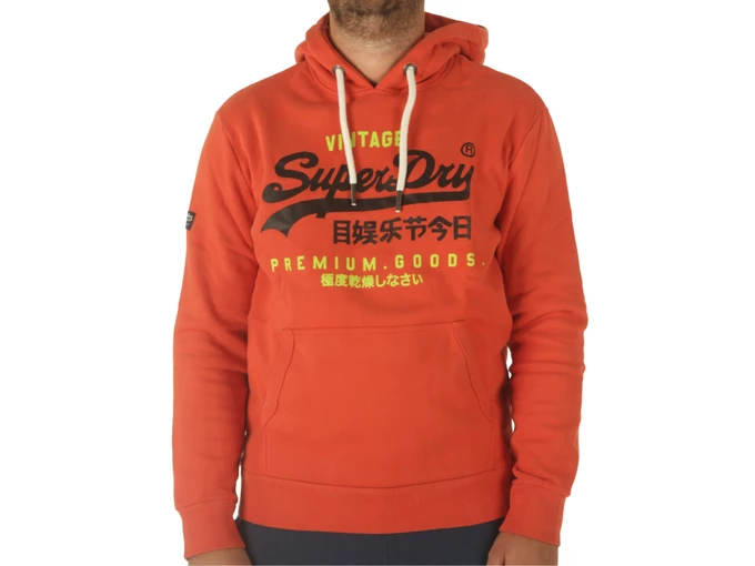 Superdry Classic Vl Heritage Hoodie Denim Co Rust Orange hombre M2013126A 8UX 