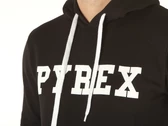 Pyrex Maglia Cappuccio In Felpa Uomo Nero Stampa Bianca man 22EPB40031 NER