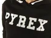 Pyrex Maglia Cappuccio In Felpa Donna Nero Stampa Bianca mujer 22EPB43131 NER 