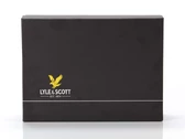 Lyle & Scott Lambswool Ribbed Beanie and Scarf set Jet Black