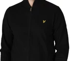 Lyle & Scott Lambswool Blend Zip Trough Cardigan Jet Black Marl man KN2102V W155