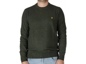 Lyle & Scott Lambswool Blend Crew Neck Jumper Dark Green Marl man KN2114V W507