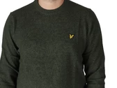 Lyle & Scott Lambswool Blend Crew Neck Jumper Dark Green Marl man KN2114V W507