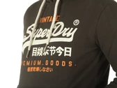 Superdry Classic Vl Heritage Hoodie Washed Black hombre M2013126A AFB 