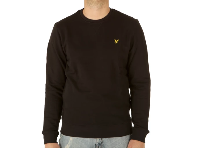 Lyle & Scott Crew Neck Sweatshirt Jet Black uomo  ML424VOG Z865