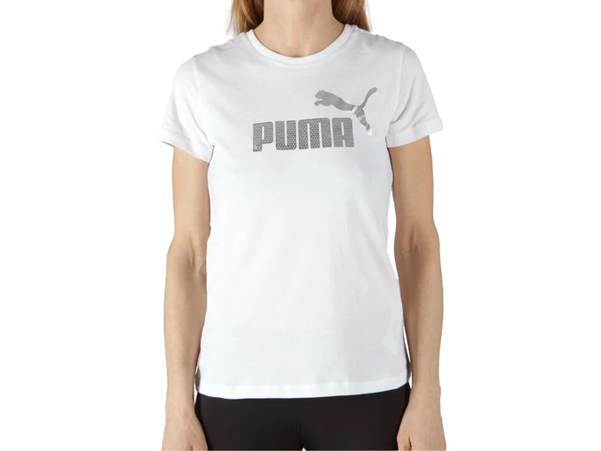 Puma ESS+ TEXTURED FOIL BIG LOGO TEE woman 688908 02