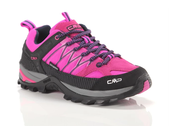CMP Rigel Low Wmn Trekking Shoe Wp Pink Fluo B. Blue mujer 3Q54456 22HL 
