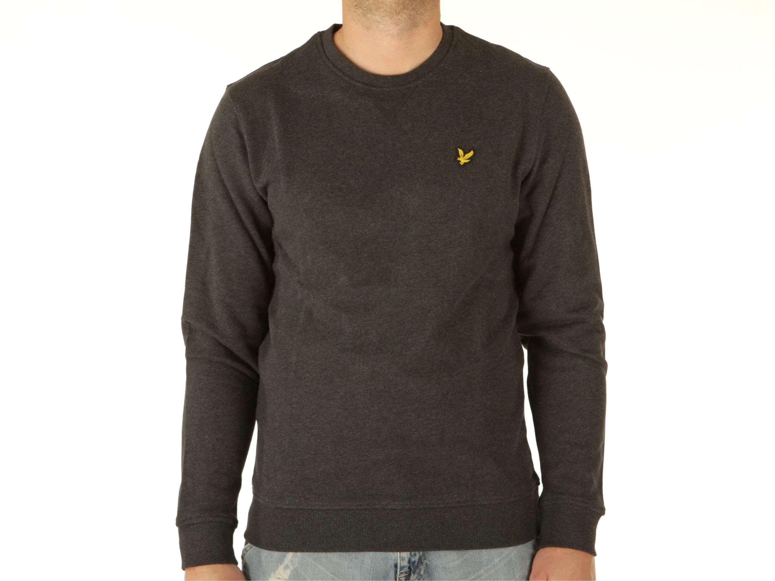 Lyle & Scott Crew Neck Sweatshirt Charcoal Marl man ML424VOG 398 | YOUSPORTY