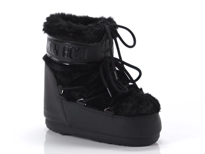 Moon Boot Moon Boot Icon Low Faux Fur Black mujer 14093900001 