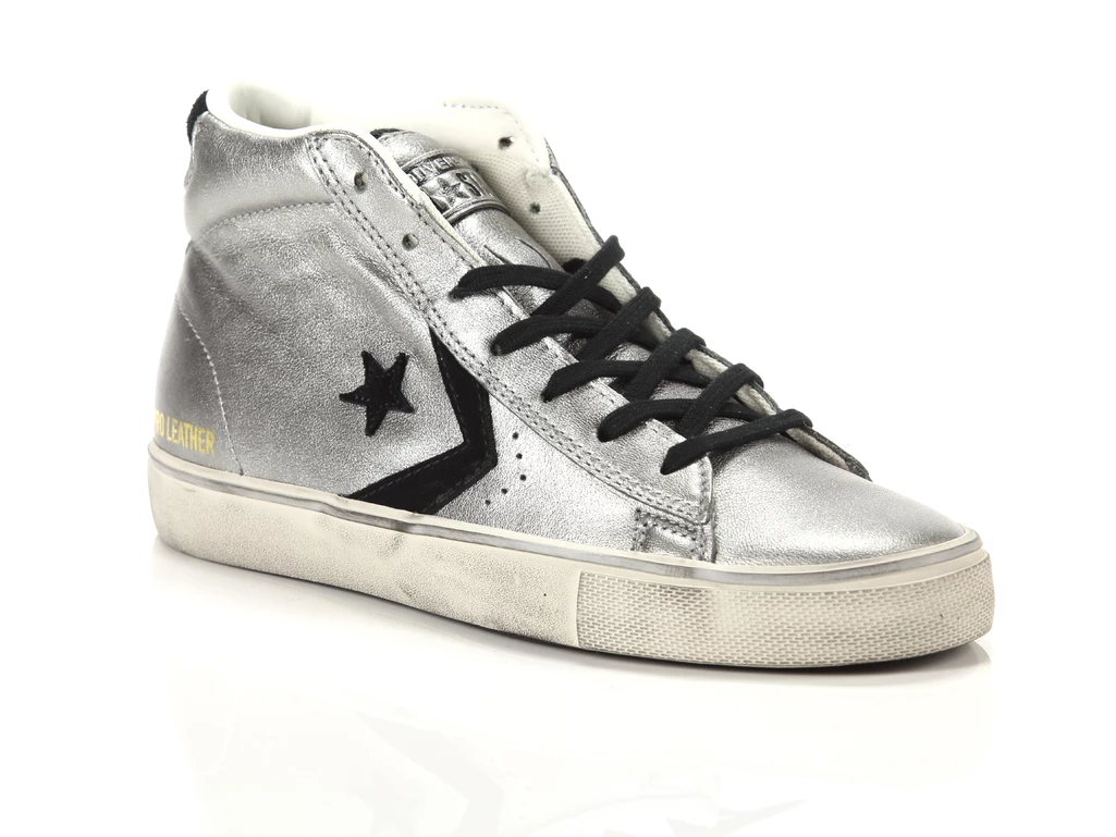 Converse Pro Leather Vulc Mid Leather Metallic Distressed mujer 158921C 