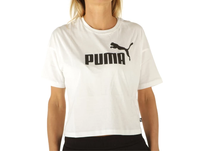 Puma Cropped Logo Tee mujer 586866 02 