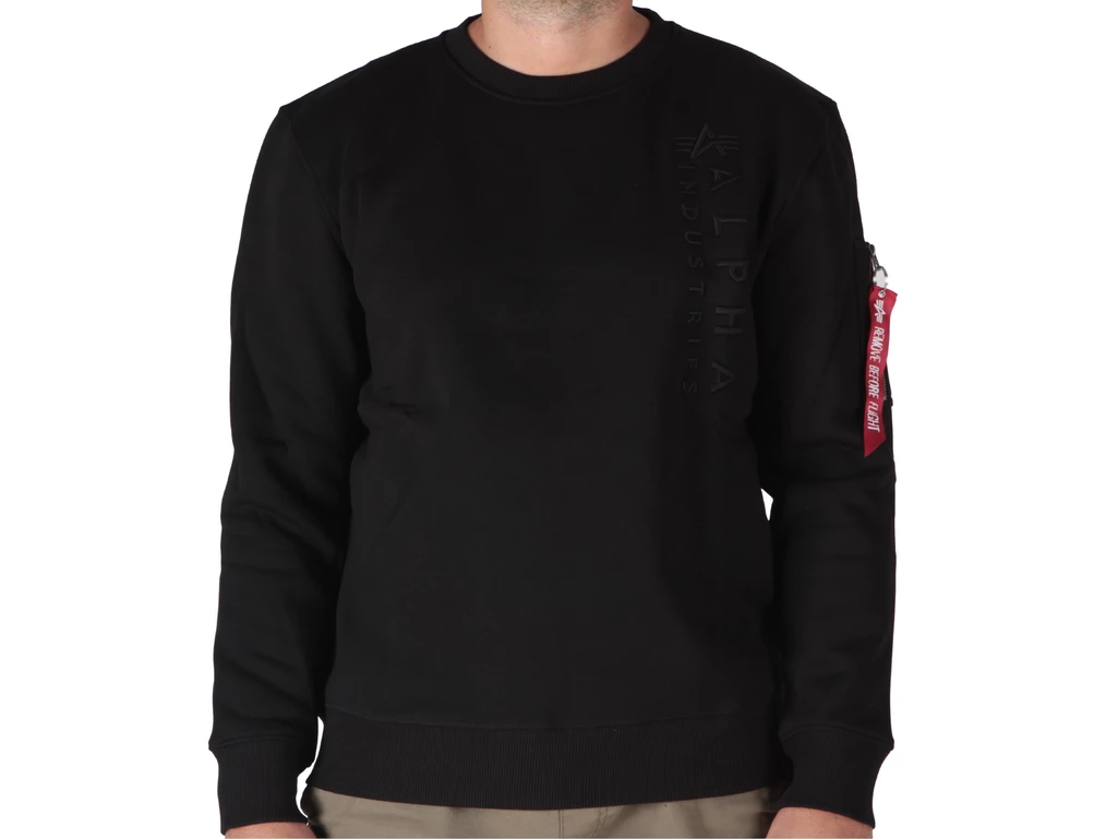 Alpha Industries Emb Sweater Black uomo  138300-03