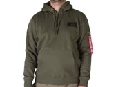 Alpha Industries Red Stripe Hoody Dark Green homme 178314-257