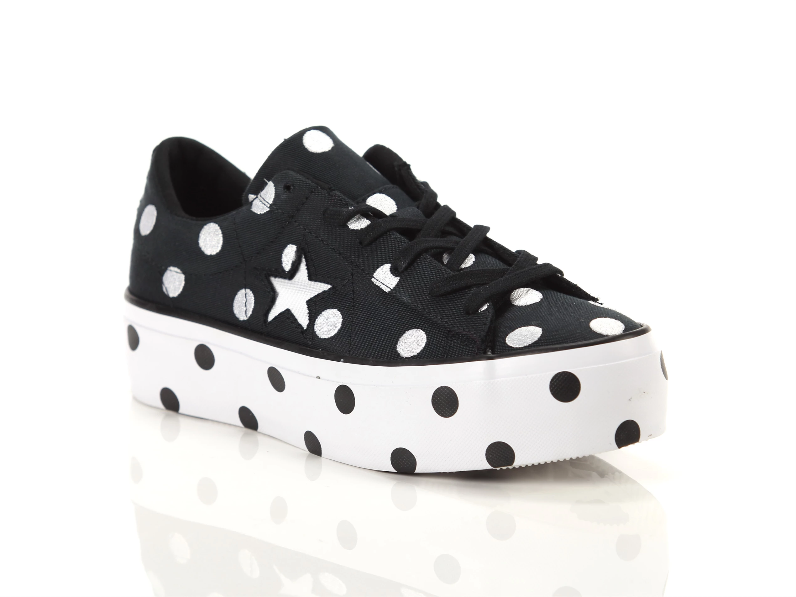 Converse one star polka clearance dot platform low top