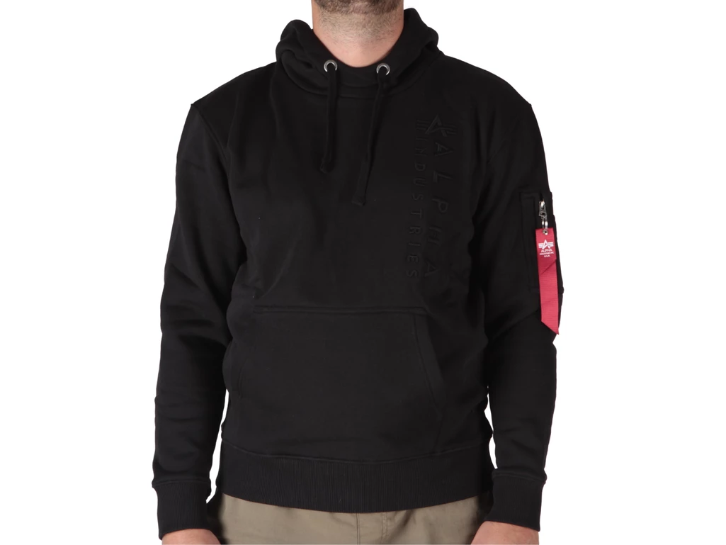 Alpha Industries Emb Hoody Black hombre 138333-03 