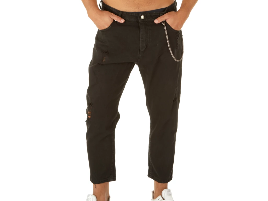 Berna Pantalone Bull Carrot Nero man 215033-1