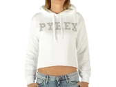 Pyrex Maglia Cappuccio Donna In Felpa Bianco Glitter Argento mujer 22EPB40741