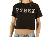 Pyrex Maglia Corta Donna In Jersey Nero Glitter Argento mujer 22EPB43122 NER 