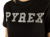 Pyrex Maglia Corta Donna In Jersey Nero Glitter Argento donna 