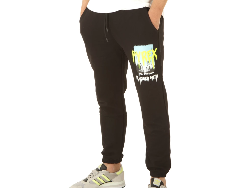 Pyrex Pantalone In Felpa Uomo Nero hombre 22EPC43347 NER 