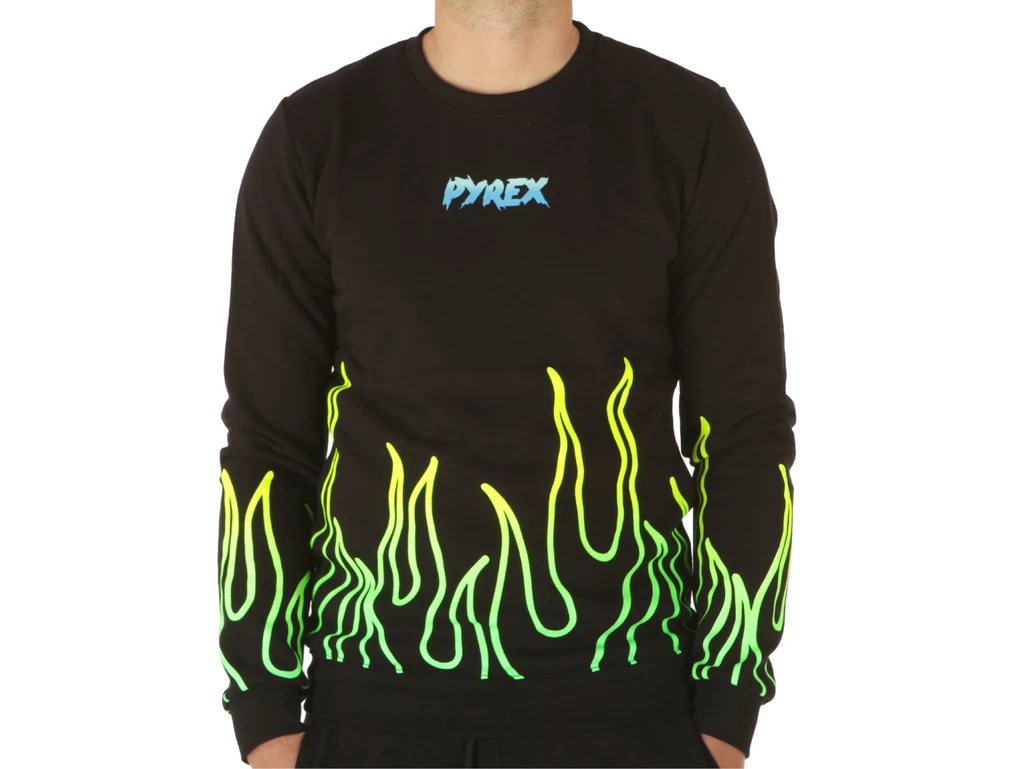 Pyrex Maglia Girocollo In Felpa Uomo Nero man 22EPC43360 NER