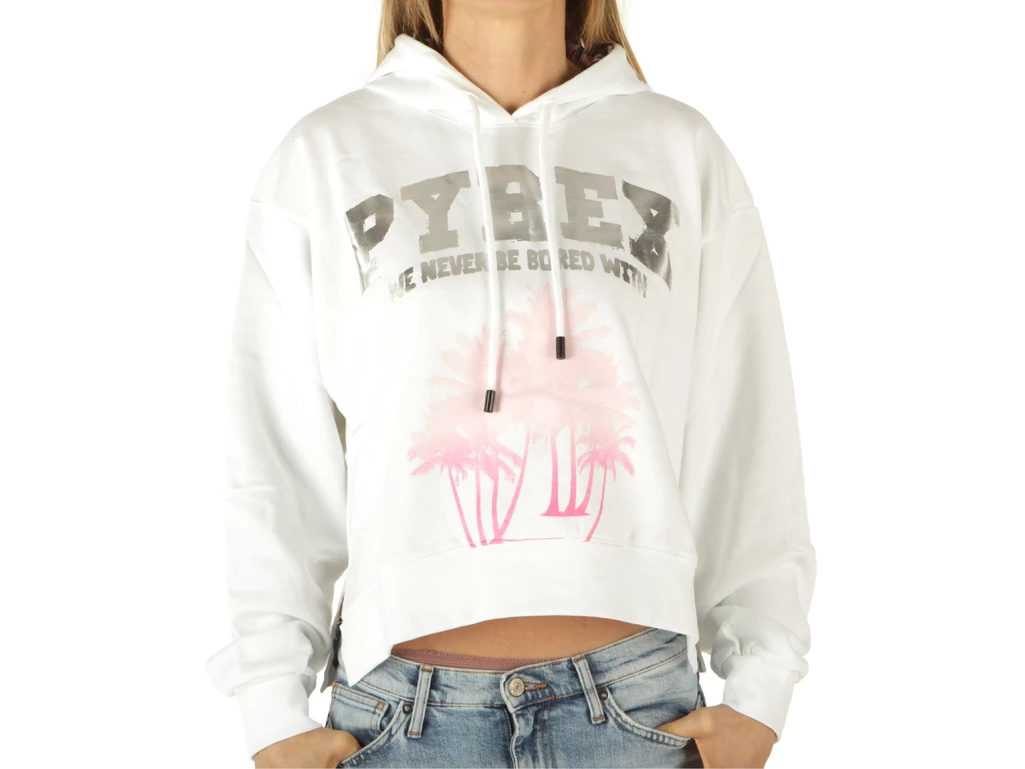 Pyrex Maglia In Felpa Cappuccio Donna Bianco mujer 22EPC43409 BIA 