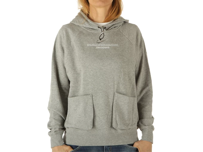 Nike W Nsw Swsh Hoodie Ft Dk Grey Heather White woman CZ8896 063