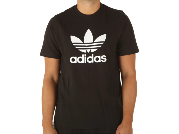 Adidas Trefoil T Shirt Black White uomo  H06642