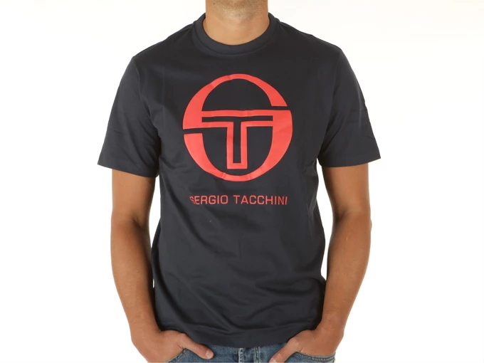 Sergio Tacchini Iberis 020 T Shirt Navy Vintage uomo  038714 207
