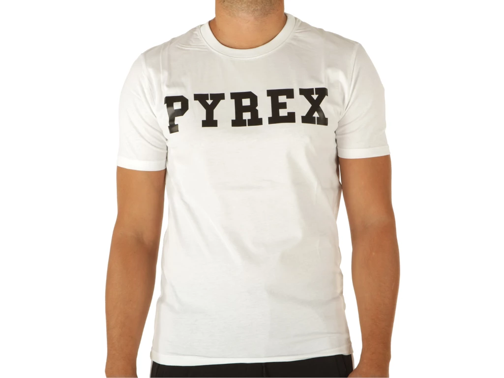 Pyrex T-Shirt Uomo In Jersey Bianco, Taglia L Uomo Colore Bianco|Nero