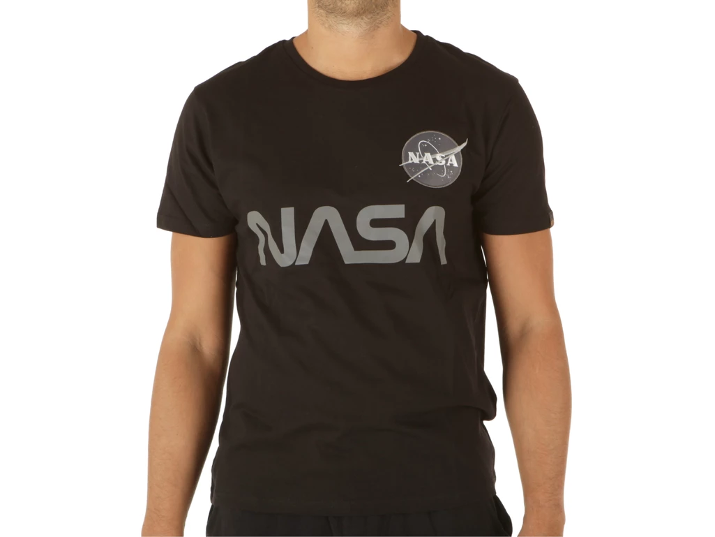 Alpha Industries Nasa Reflective T Black hombre 178501-03 