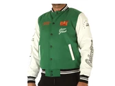 Caterpillar Iconic Varsity Jacket Ivory Green uomo  6040019