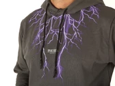 Phobia Archive Grey Hoodie With Purple Lightning hombre PH00020PU 