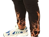 Phobia Archive Black Pants With Orange Lightning homme PH00029OR