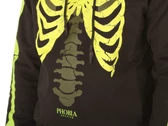 Phobia Archive Black Hoodie With Green And Light Green Bones homme PH00068