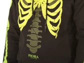 Phobia Archive Black Hoodie With Green And Light Green Bones