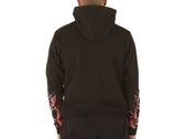 Phobia Archive Black Hoodie With Red And Grey Light On Sleeves homme